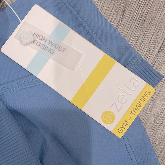 🆕 Zella Moto ribbed high waist ankle leggings Sz Large B9 - Picture 7 of 8